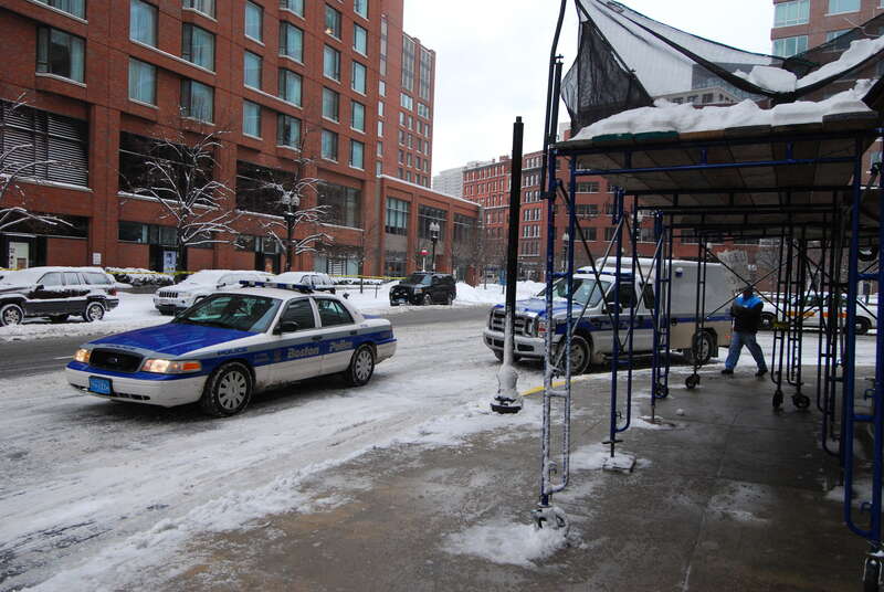 Pro-Palestine Protest at the Israeli consulate in Boston, January 11, 2009.