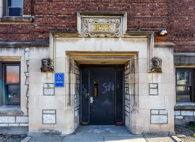 Public School No. 1, 2920 Fifth Avenue, Troy, New York. Boy's entrance.