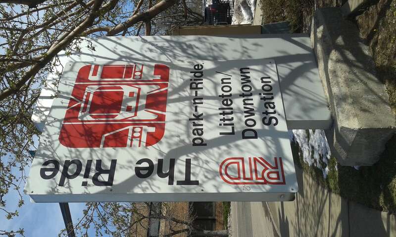 RTD The Ride park-n-Ride Littleton/Downtown Station sign