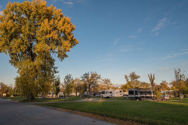 Recreational vehicles parked at campsites at Red River State Recreation Area campground, East Grand Forks, Minnesota
______________
(c) 2018 Tony Webster 
tony@tonywebster.com 

+1 202-930-9200