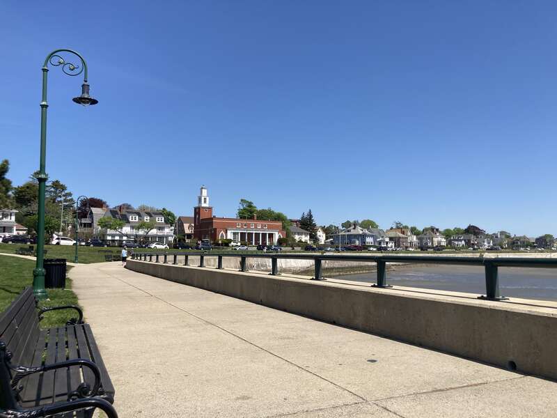 Red Rock Park, Lynn, Massachusetts. Looking towards First Church of Christ, Scientist, Lynn, Massachusetts