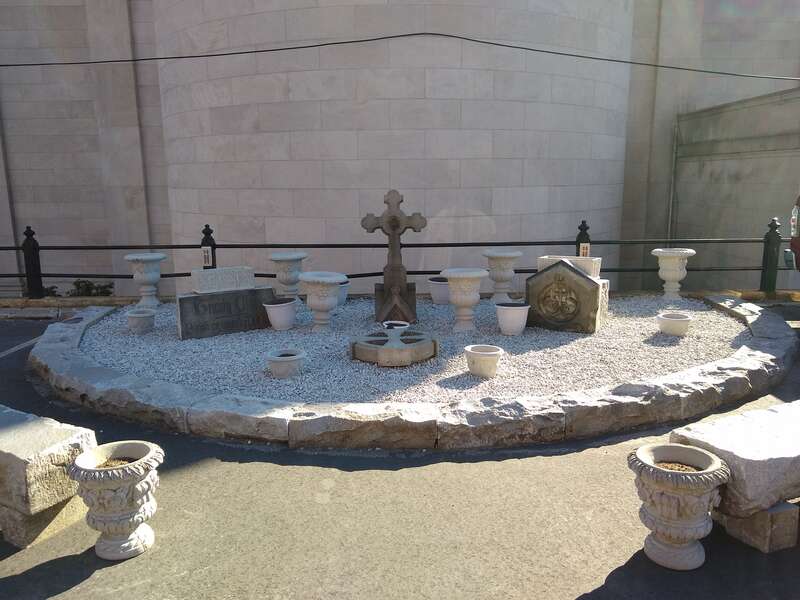 Small memorial to Trinity Church, demolished in 2018