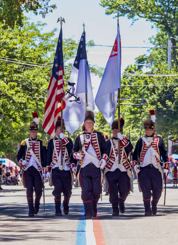 Rhode Island Kentish Guards at the 2017 Bristol Fourth of July Parade.