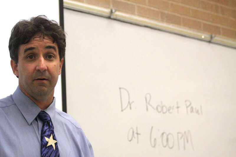 Robert Paul speaking at the University of North Texas in Denton, Texas.

Please attribute to Gage Skidmore if usd elsewhere.