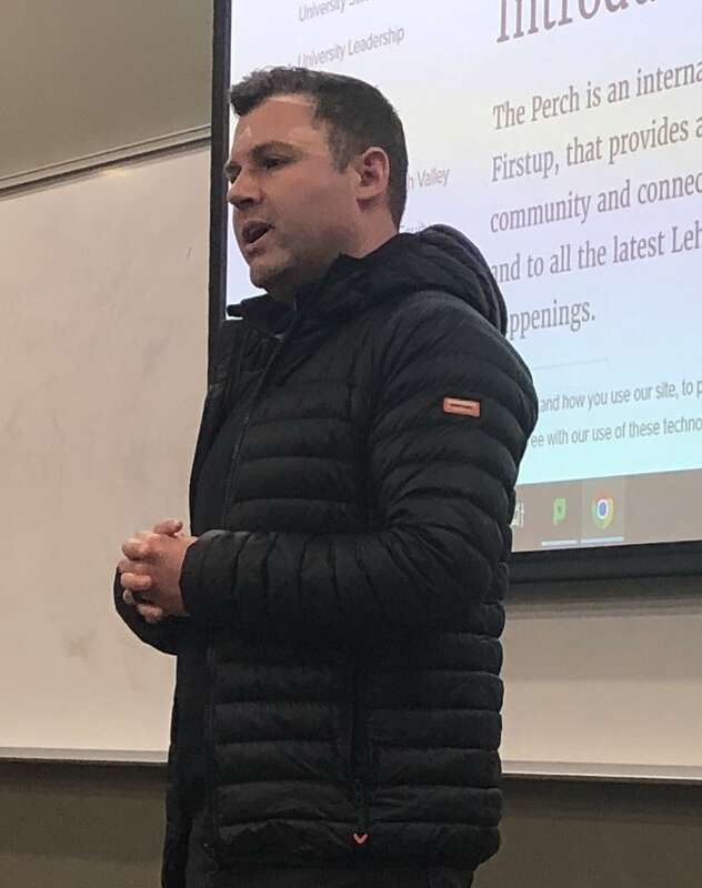 Ryan Mackenzie speaking to the Lehigh University College Republicans