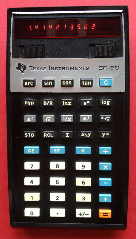 The SR-50 was Texas Instruments first scientific pocket calculator (1974)