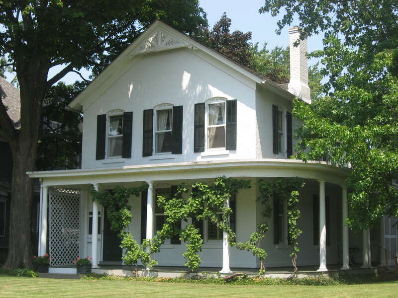Front of the Samuel Leeper Jr. House, located at 113 W. North Shore Drive in South Bend, Indiana, United States.  Built in 1888, it is listed on the National Register of Historic Places, and it is part of a locally designated historic district.