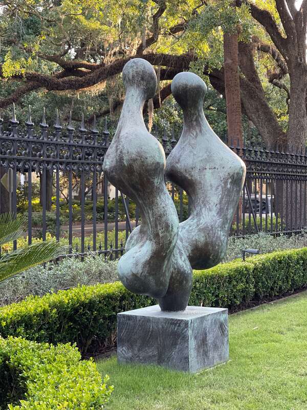 Sculptor at the Armstrong Kessler Mansion at 447 Bull Street, Savannah, Georgia, U.S.