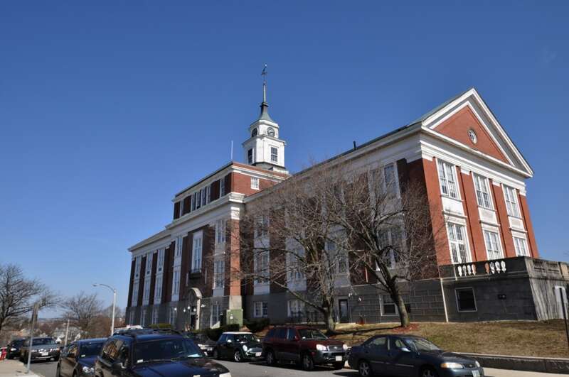 Somerville City Hall in Somerville, Massachusetts.