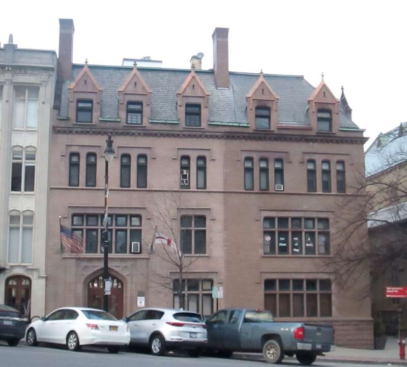 St. Peter's Episcopal Church, located at 105 State Street at the corner of Lodge Street in Albany, New York, was built from 1859 to 1876 in the French Gothic Revival style, and was designed by Richard Upjohn and his son, Richard M. Upjohn. It was
