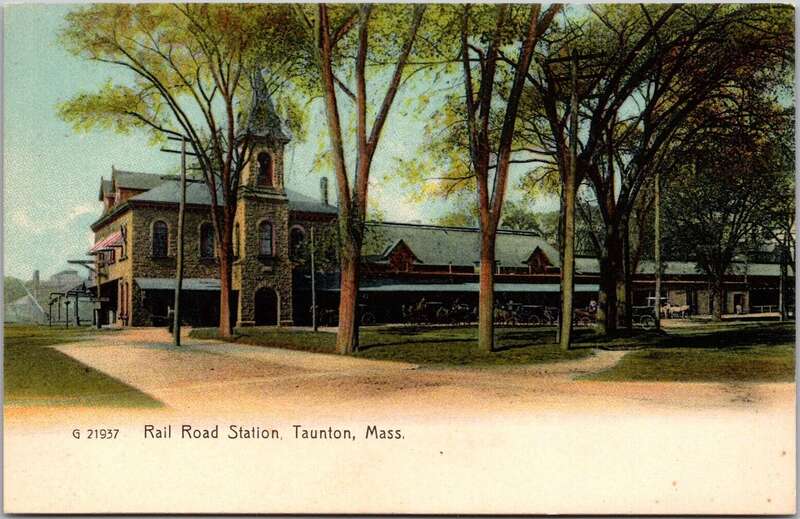 Undivided back postcard of Taunton Central station