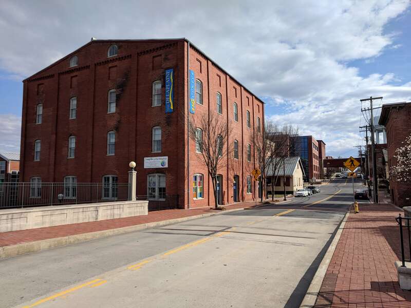 Carroll Creek Park in downtown Frederick, Maryland.