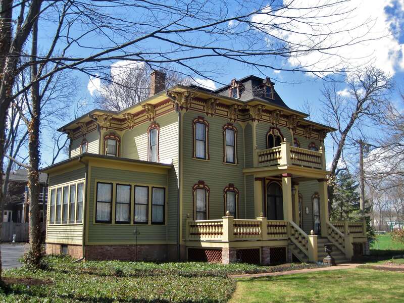 Warren H. Ellis House in the Near North Historic District, Waukegan, IL (c. 1872). Ellis was a member of the Waukegan City Countil for two terms and city clerk for three (1865-1877). He was also a prosperous real estate developer.