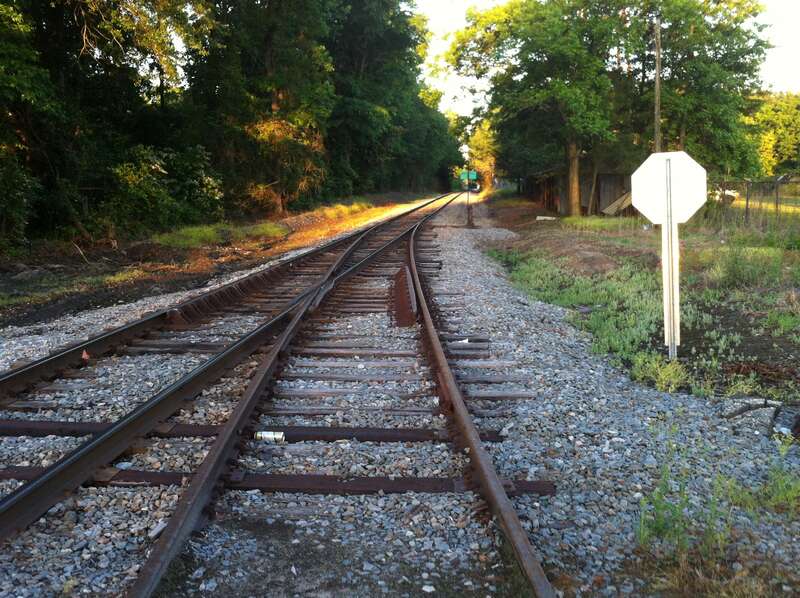 Warsaw, NC May 2014 , I like how the stop sign faces trackside approach.