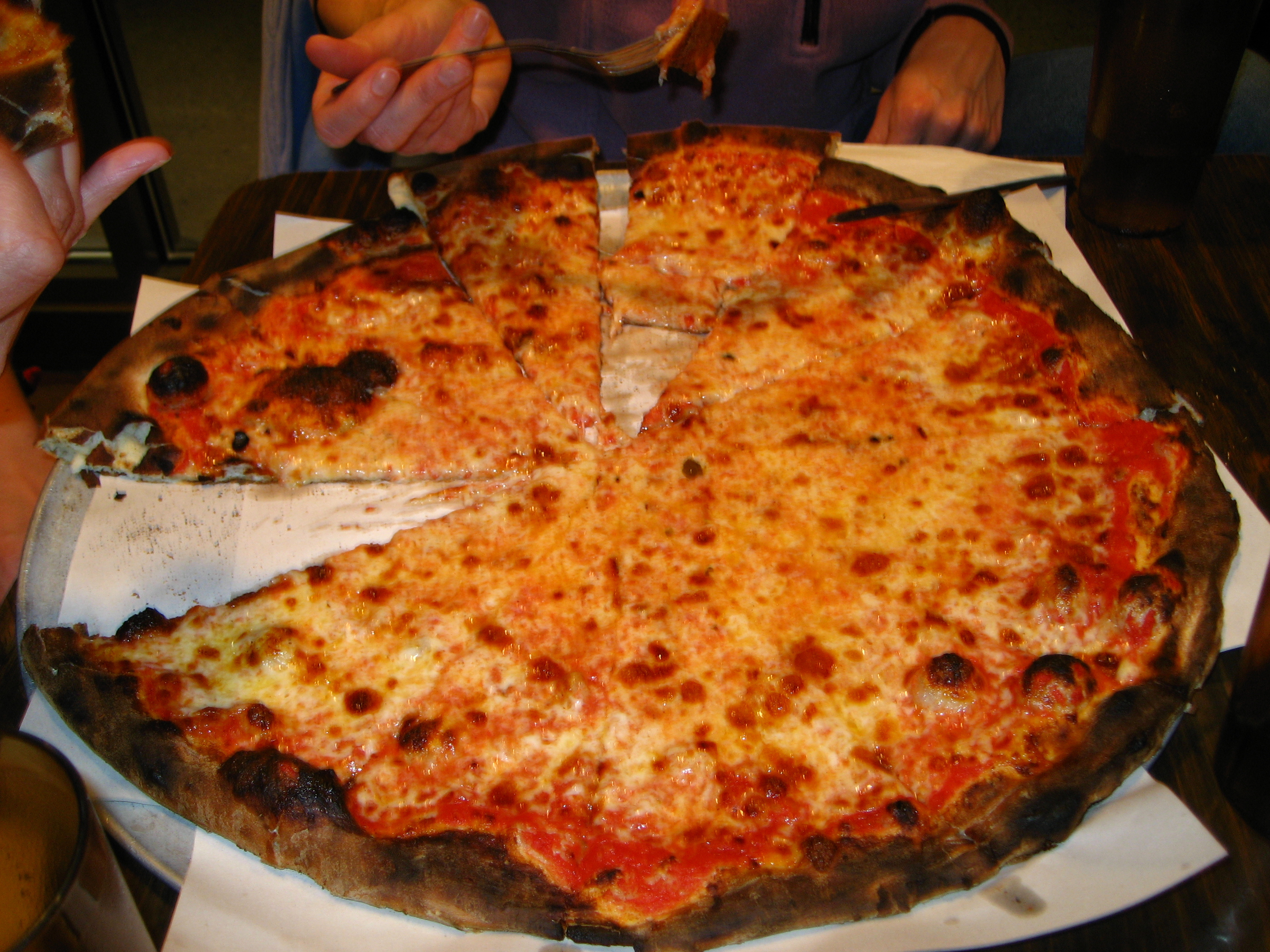 A large mozzarella pie from Modern Apizza - the best pizza in the world!