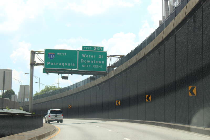 Interstate 10 WB Exit 26B next right, Mobile, Mobile County, Alabama