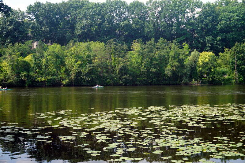The Huron River in Ann Arbor, Michigan (United States).