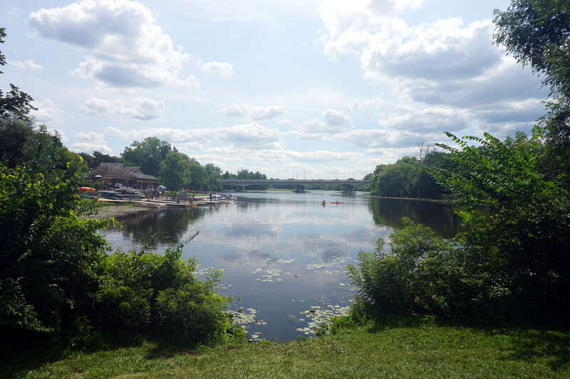 The Huron River in Ann Arbor, Michigan (United States).