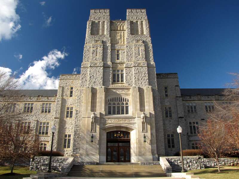 Burruss Hall, at the head of the Drillfield on the campus of Virginia Tech in Blacksburg, Virginia.

Ben Schumin is a professional photographer who captures the intricacies of daily life.  This image may be used under Creative Commons