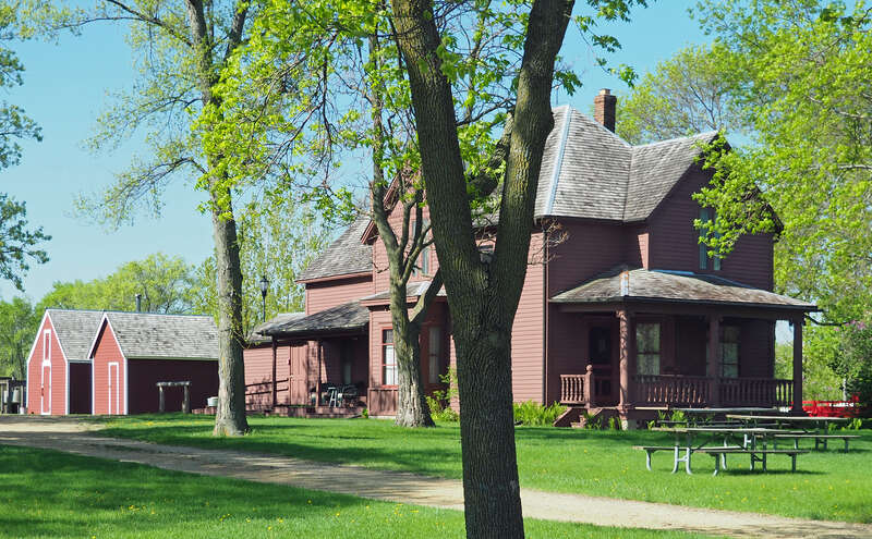 Eidem Homestead, 4345 101st Ave N, Brooklyn Park, Minnesota, USA.  Viewed from the northeast.