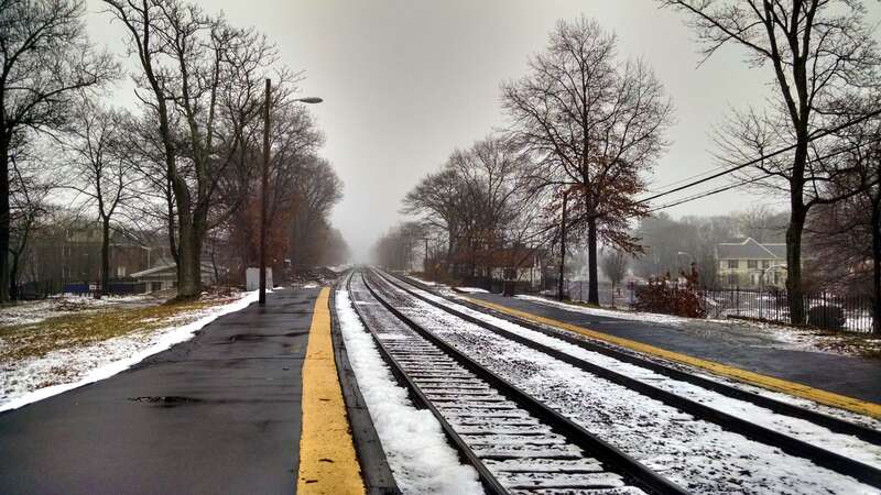 Belmont Center station in January 2015