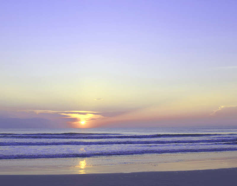 Sunrise over the Atlantic Ocean in Daytona Beach Florida  - Colorful morning