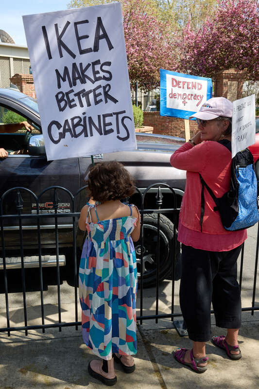 Hands Off! National Day of Action in downtown Chico, California, on April 5, 2025