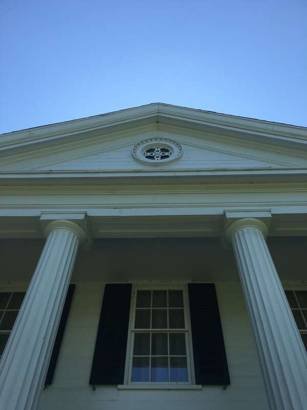 A greek revival house in Heritage Hill State Historical Park in Green Bay, WI.