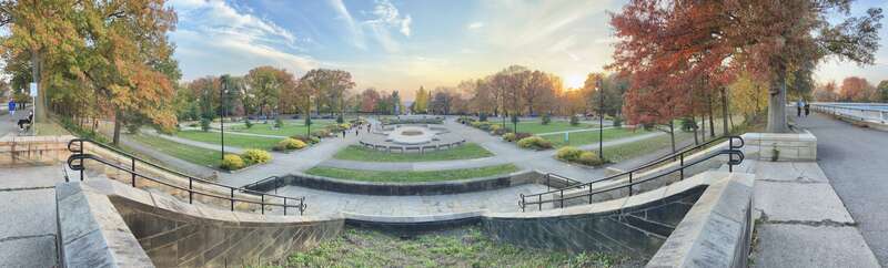 The Highland Park of Pittsburgh, Pennsylvania, United States during Fall.