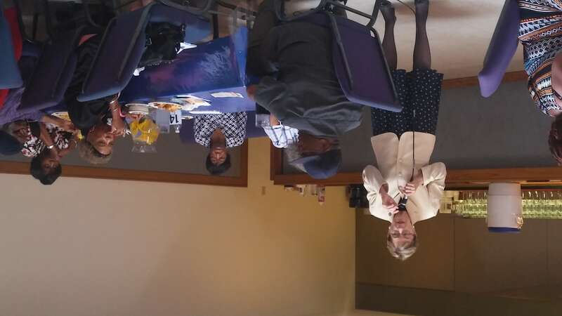 Kaptur met with citizens and answered questions about her work in Congress at a lunch event at the Worship Cathedral Church.