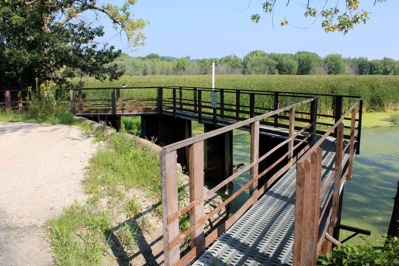 Viewing Platform at the Nahant Marsh in Davenport, Iowa.