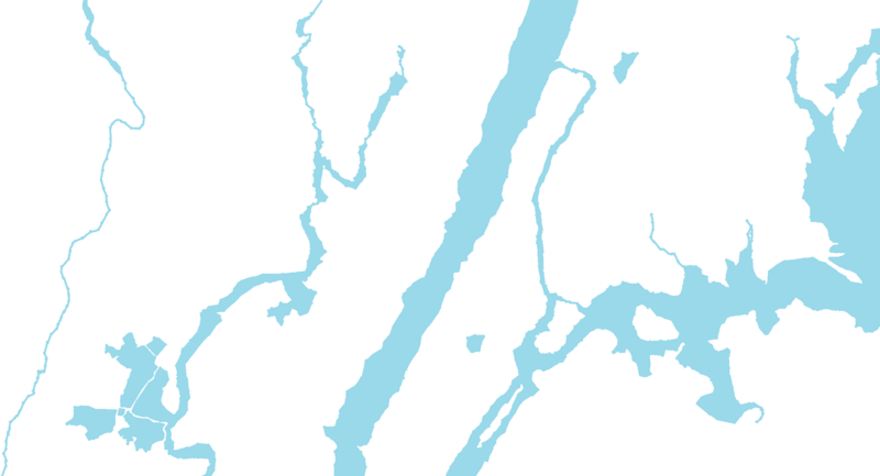 The blank map which shows the north area of New York City.