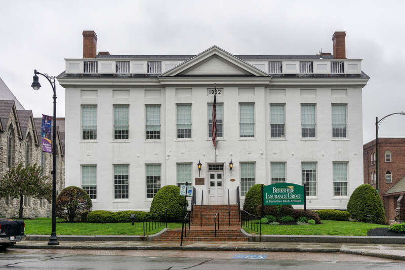 The old Town Hall in Pittsfield, Massachusetts. In 1968 the city government moved to the old Post Office, and this building is now offices for an insurance company.