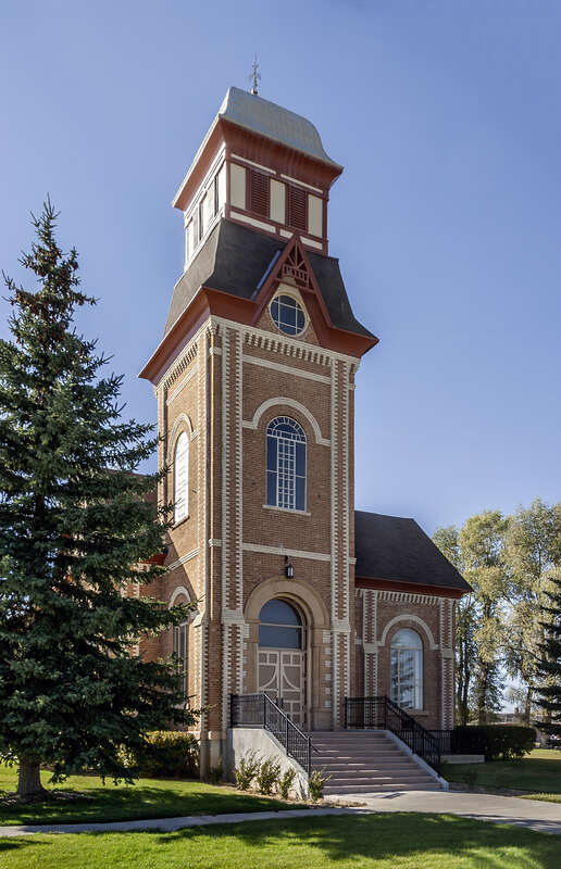The Randolph Tabernacle LDS church in Randolph, Utah, USA