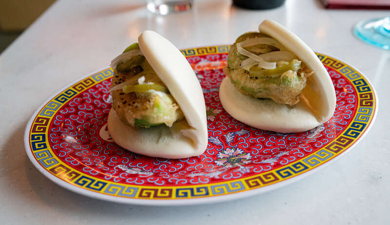 Fried Avocado Steamed Bun
Scallion Mayo / Pickled Jalapeño &amp;amp; Onion