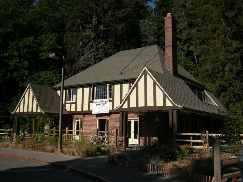 The recently restored Seward Park Inn, Seward Park, Seattle, Washington. The building has city landmark status.