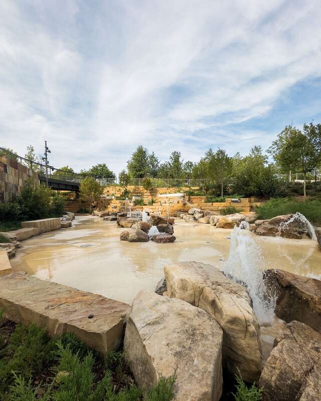 Splash Pad at the Nest in Cary's Downtown Park