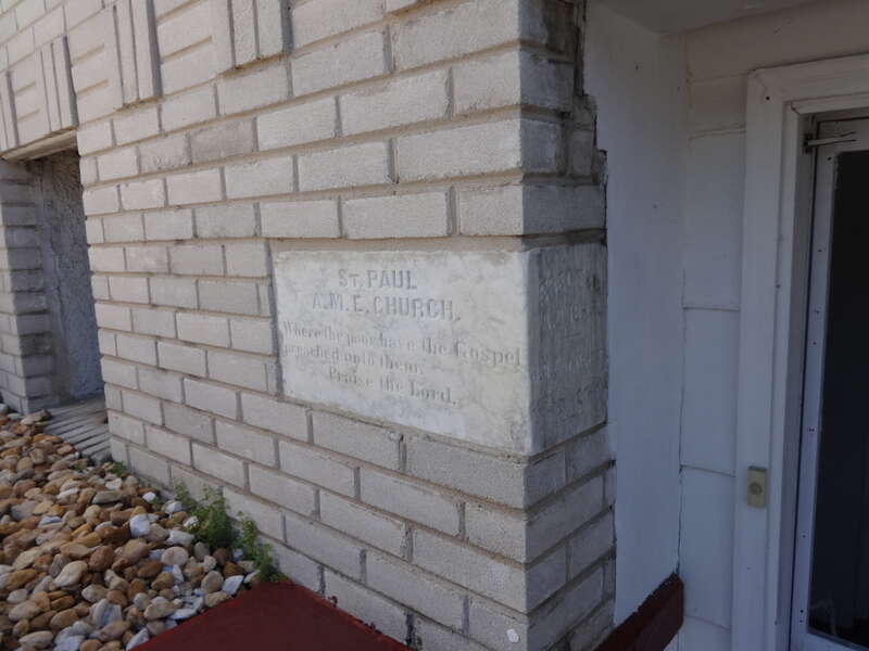 St. Paul AME Church corner stone, Valdosta, Lowndes County, Georgia