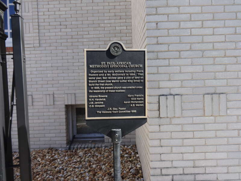 St. Paul AME Church historical marker, Valdosta, Lowndes County, Georgia