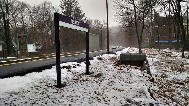 Belmont Center station in January 2015