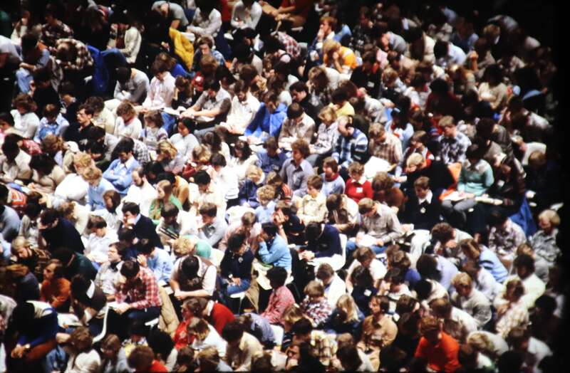 Urbana 79 IVCF Missionary Conference, University of Illinois Campus, Urbana-Champaign, Illinois. Complete indexed photo collection at WorldHistoryPics.com.