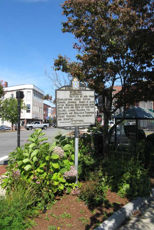 Woburn historical marker, Woburn Massachusetts