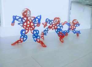 This toy that was created with Trebl spherical bricks is intended to make a Spider-Man inspired figure that can change in over 100 different Spider-Man like move positions.