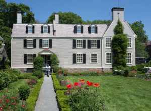 Peacefield, side of house and garden.