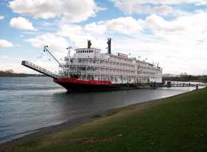 American Empress, formerly known as the Empress of the North, docked at Howard Amon Park in Richland (bow view).