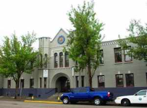 Armory Building in Albany, Oregon, USA.