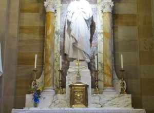St. Joseph side altar in the Basilica of the Immaculate Conception in Waterbury, Connecticut.