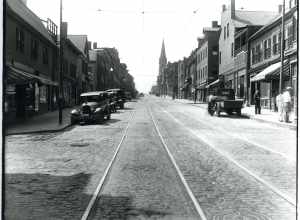 Bunker Hill Street at Pearl Street, circa 1938
