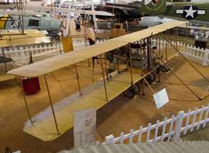 A replica of the Burgess Model F at Hill Aerospace Museum.