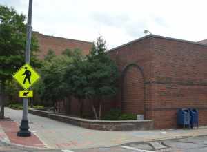 Part of Fayetteville City Hall, located on Hay Street at Pittman Street in Fayetteville, North Carolina, United States.  This was formerly the site of the Carolina Theater, which was listed on the National Register of Historic Places in 1983;